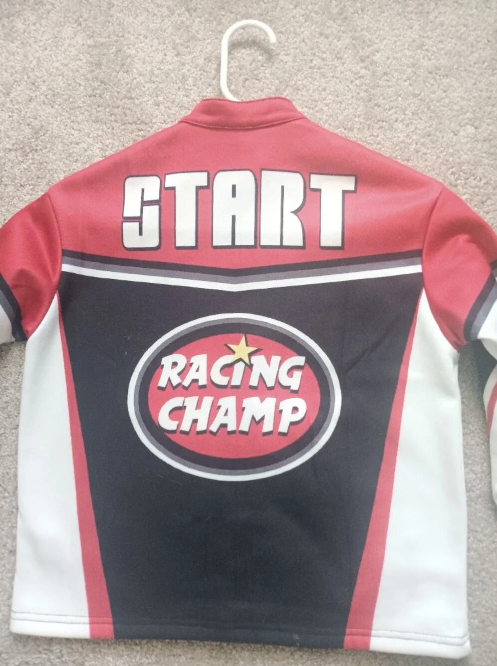 Racing Champs 'Speed' Zip-Up Jacket - Red, Black & White Size 7
